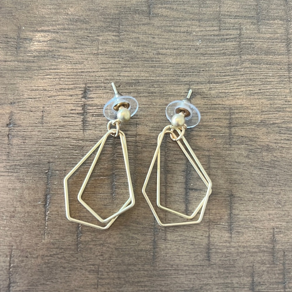 Gold Triangle Earrings